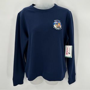 MARMOT x BRONCO Sweatshirt Womens Large Navy Blue NWT Crew Pullover Top